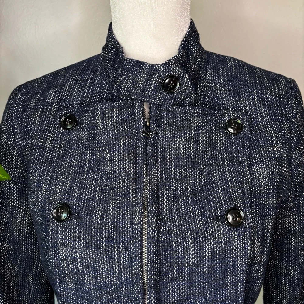 Banana Republic Blue Military Style Jacket/Blazer Size 4